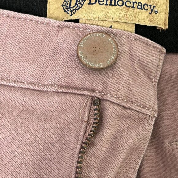 Democracy Jeans Womens Size 4 Pink Ab Technology Straight Skinny Mid Rise Denim - Picture 6 of 14